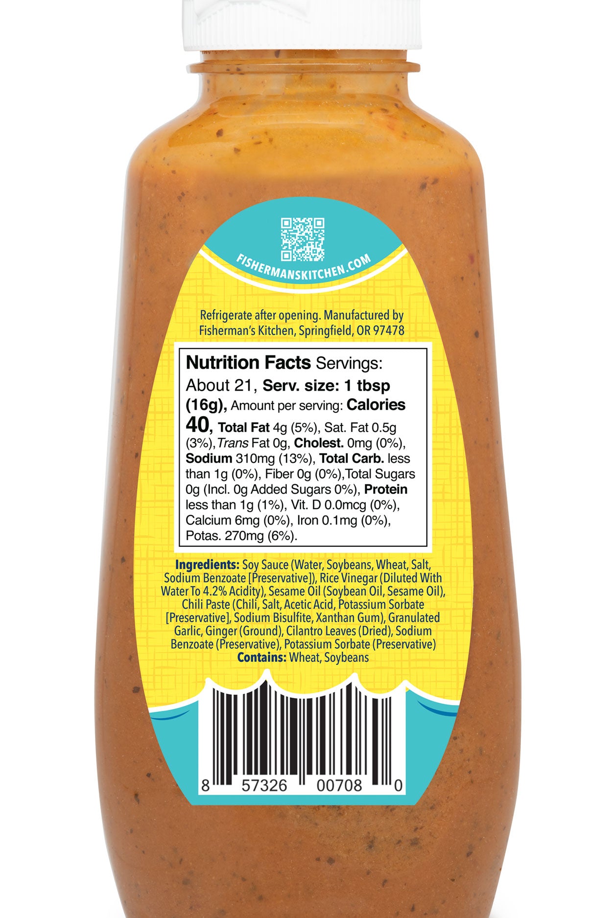 Fisherman's Kitchen Bottle of Poke Marinade and Sauce Nutrition 